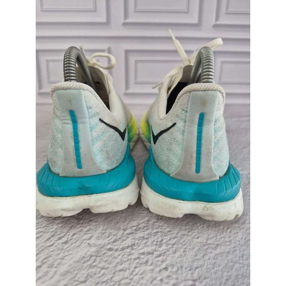 Hoka Mach 5 Womens Running Shoes Size 6.5 B White Blue Yellow Profly+ Sneakers
